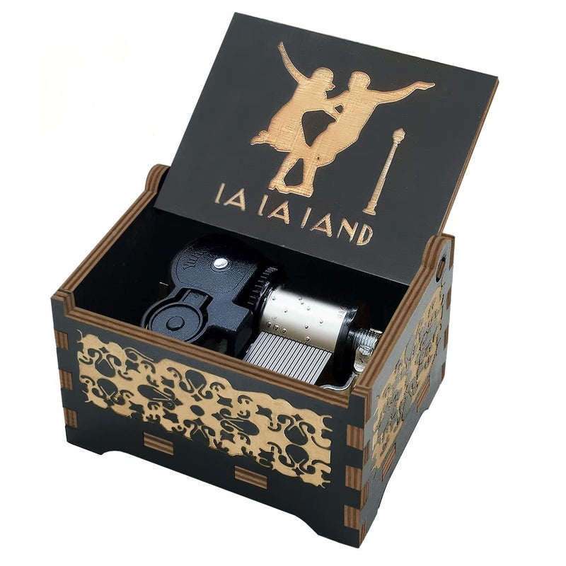 Sooharic La La Land Music Box Wind Up, 18 Note Mechanism Antique Carved Music Box (La La Land) - Image 1